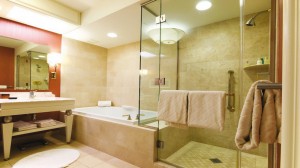 Luxury hotel bathroom